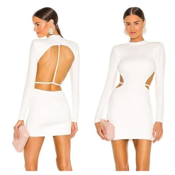 Michael Costello xREVOLVE Zola Mini Dress - White - Picture 1 of 12